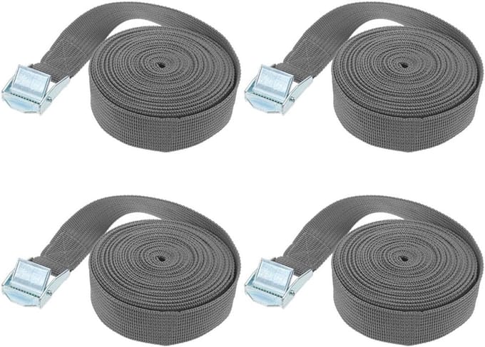 Daity 4 stuks - Spanbanden - 2m x 2,5cm spanbanden - gesp lastspanbanden - geschikt voor motor- - auto- - fietsendragers
