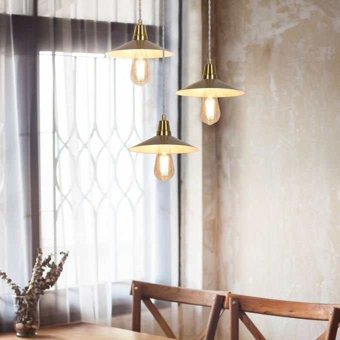 COREP Hanglamp Claudette, crèmekleurig, Ø 22 cm, metaal