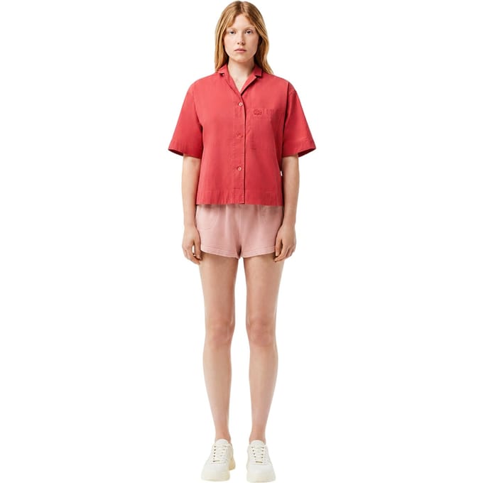 Lacoste Dames-shirt met borduursel en relaxte pasvorm (Sierra)