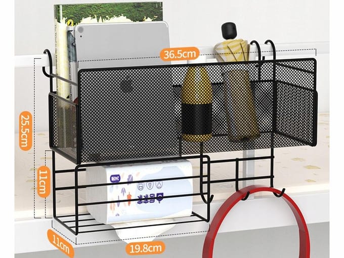Pingyang Organizer - Wandrek - Met Haken - Loft stijl - 37cm