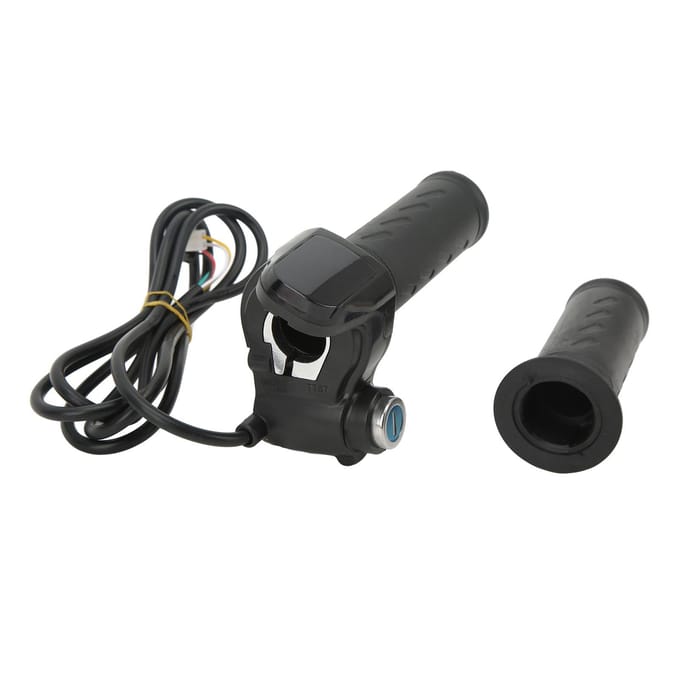 Elektrische Scooter Draaigreep Gashendel Eenvoudige Installatie Elektrische Fiets Gashendel met Achtergrondverlichting black