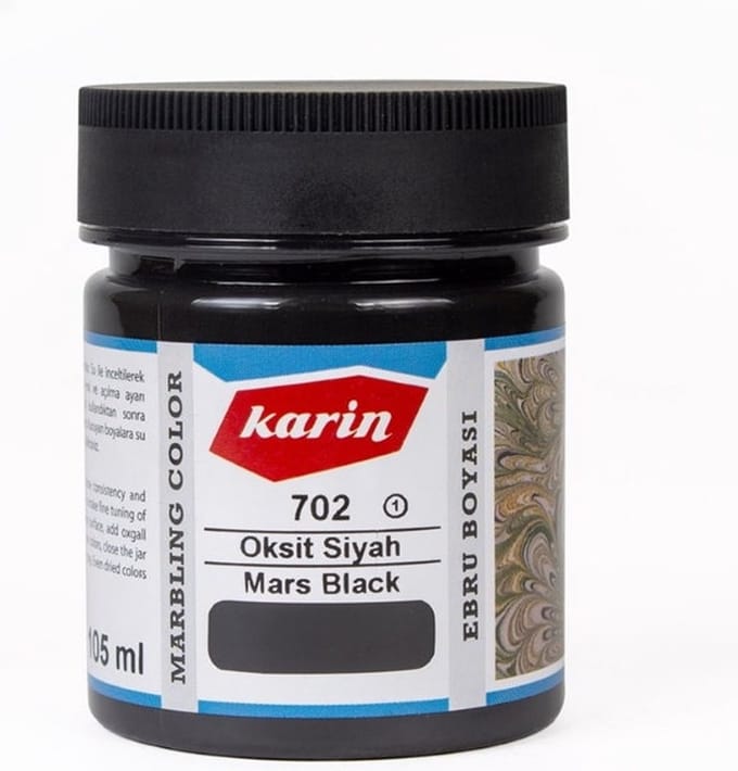 Ebru / Papiermarmer Verf - Mars Zwart - 105 ml