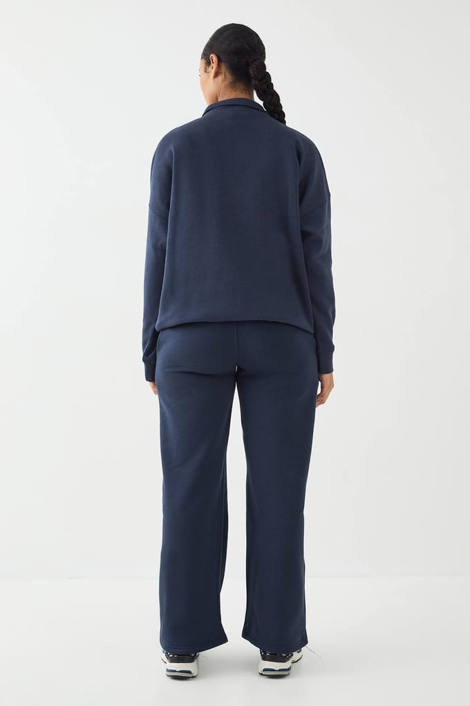 Dames DSGN Studio Applique Rechte Pijp Jogger | Marineblauw | Maat: Medium