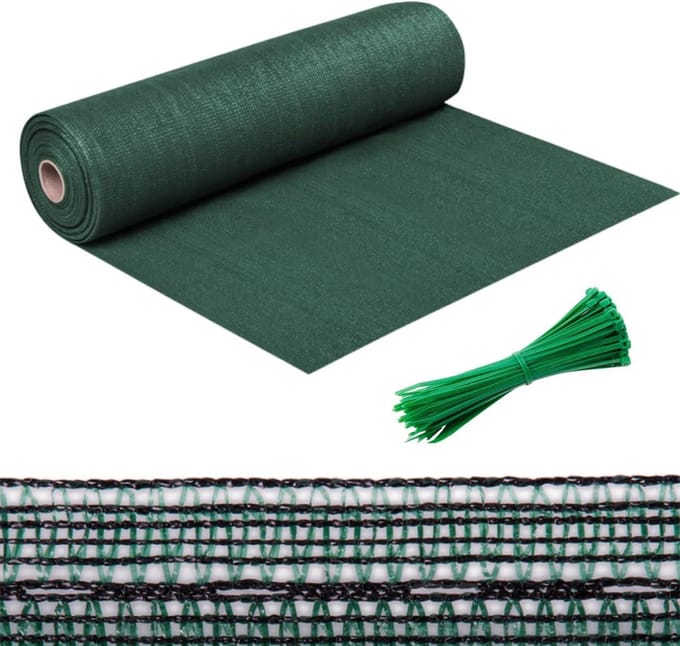 Hekscherm - Inkijkbescherming Scherm - Balkon Verduisteren - Met Kabelbinders - 2 x 120m - Groen