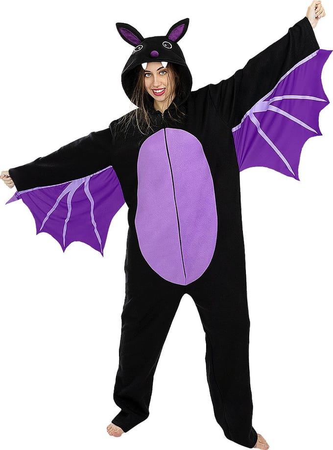 FUNIDELIA Vleermuis Kostuum - Vleermuis Onesie - Maat: M - L