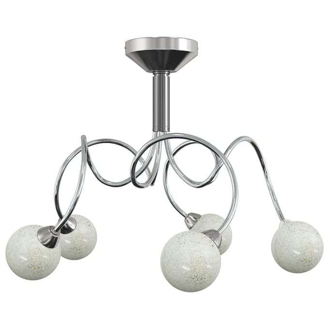 vidaXL Plafondlamp met glasbollen rond 5xG9