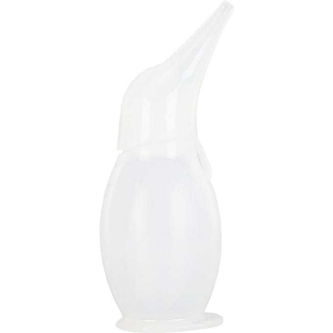 Siliconen Baby Neusaspirator Pinguïn Uiterlijk Transparant Herbruikbaar Baby Neusreiniger Baby Neus white
