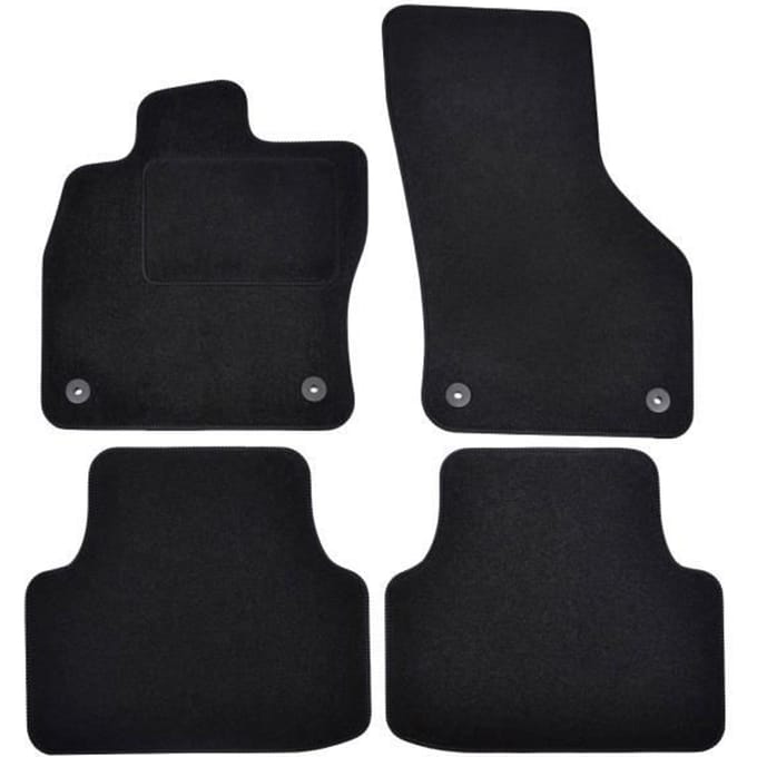 Vloermatten - Seat - Leon 4 - Zwart velours - 4 stuks - Precieze pasvorm
