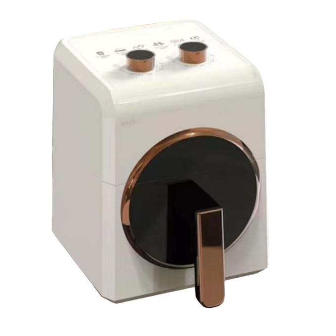 Friteuse de cuisine électrique multifonctionnelle 5,5 L, automatique, sans huile, avec bouton de commande, pour la maison black