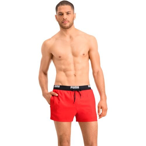 PUMA Swim Logo Short Heren Zwembroek - rood - Maat S