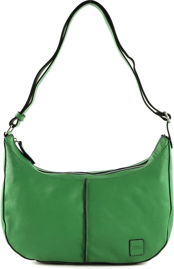 FREDsBRUDER Leren Schoudertas FB Midi Shoulderbag Electric Green Groene