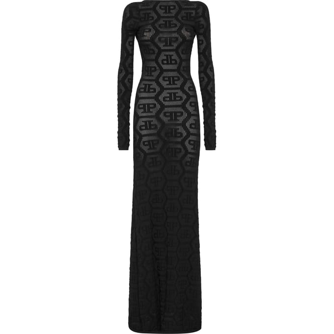 Long Dress Knitted Monogram
