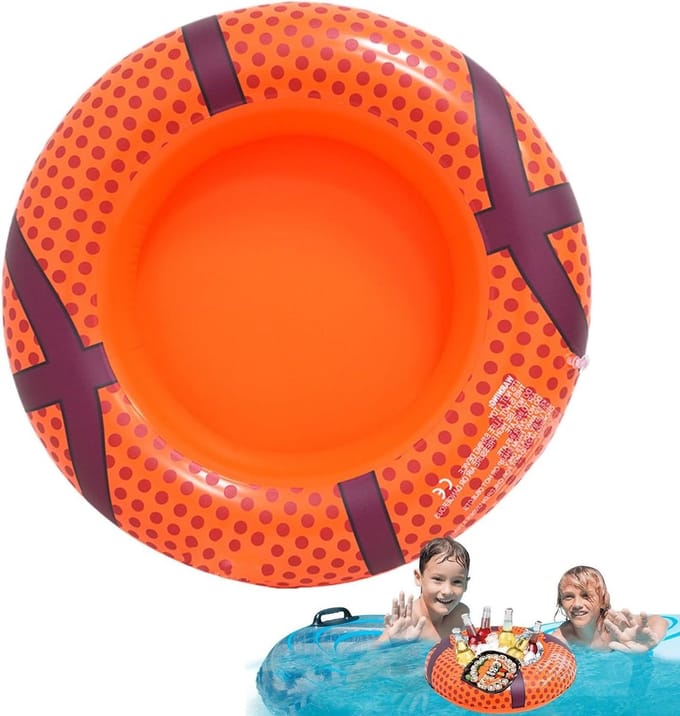 Opblaasbare koeler - Dranken opslag - Outdoor entertainment - Sportbal ontwerp - 64 x 64 cm - Multicolor