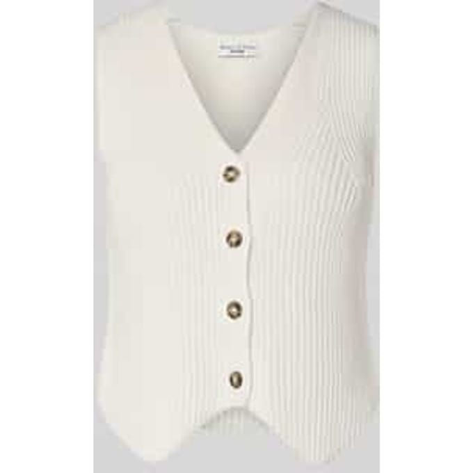 shaped fit bodywarmer van puur katoen