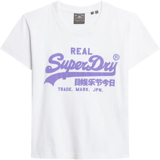 Superdry - Slimfit T-shirt met neonprint - Dames - T-shirts