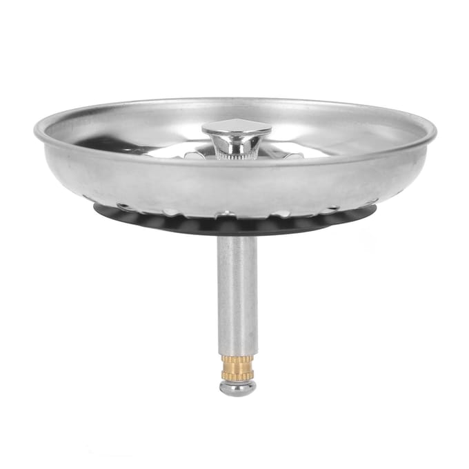 Keukenspoelbak Zeefmand RVS Spoelbak Zeef Bodemstop Combo voor Standaard Afvoeren white