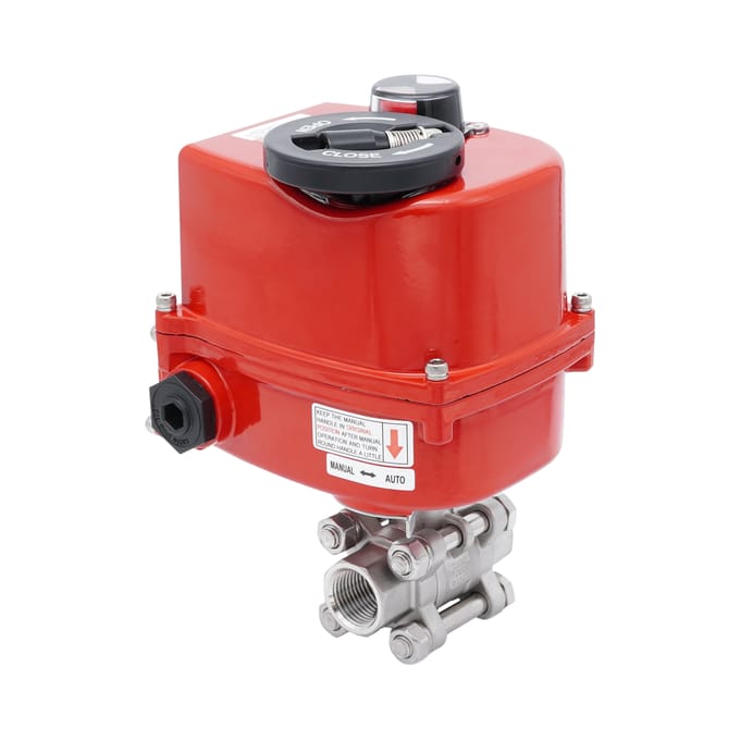 Rp 3/8'' 2-Weg RVS Modulerende Elektrische Kogelkraan 24V AC/DC