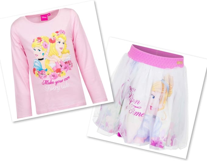Disney Princess Set - Rok + Longsleeve - Roze - Maat 98 (tot 3 jaar)