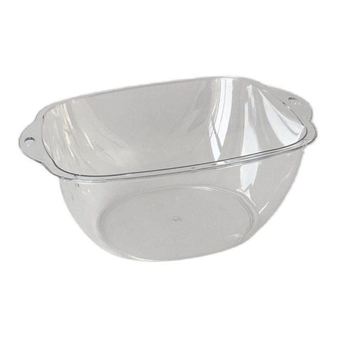 Transparante Wastafel Multifunctioneel Draagbaar Grote Capaciteit Modern Eenvoudig Plastic Wasbak voor Slaapzaal Reizen Huis white