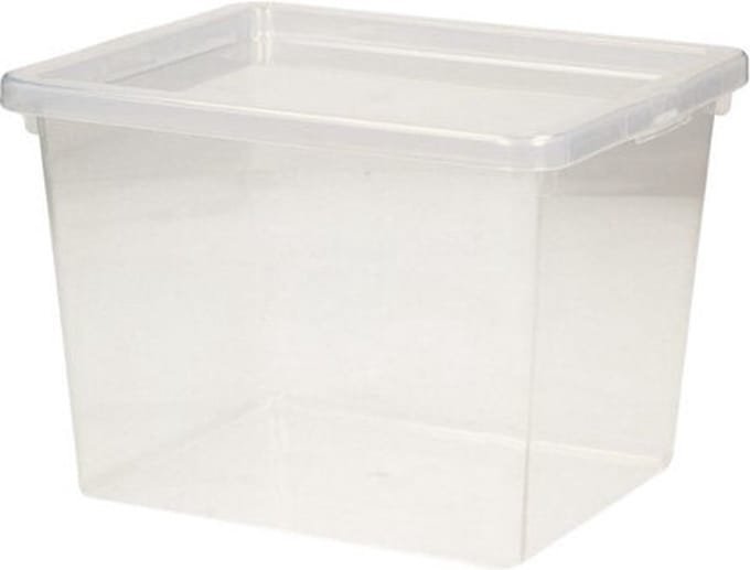Doos met deksel Basic Box Plast Team 3L transparant
