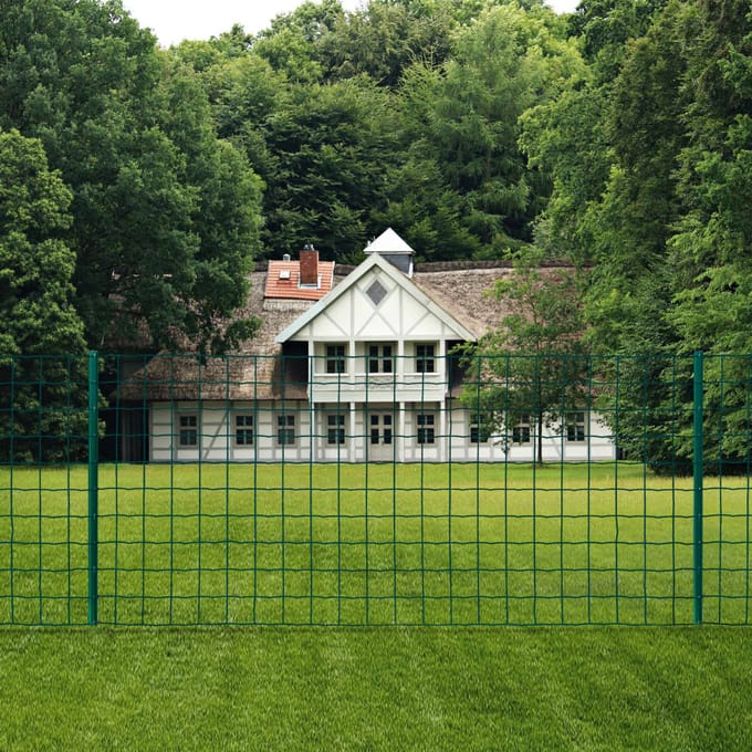 vidaXL - Euro - hek - 20x0,8 - m - staal - groen
