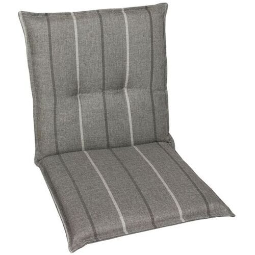 GO-DE TEXTIL Tuinkussen (Stoelkussens voor stoelen met een lage rugleuning, Grijs)