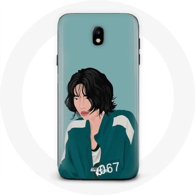 Coque pour Samsung Galaxy j7 2017 Edge Squid Game Kang Sae Byeok Fanart dessin de visage