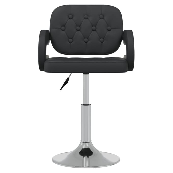 vidaXL - Eetkamerstoelen - draaibaar - 4 - st - kunstleer - zwart