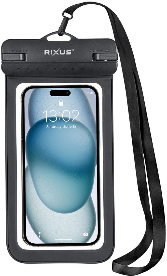 Rixus RXBG15 Splash Waterproof Phone Bag Black