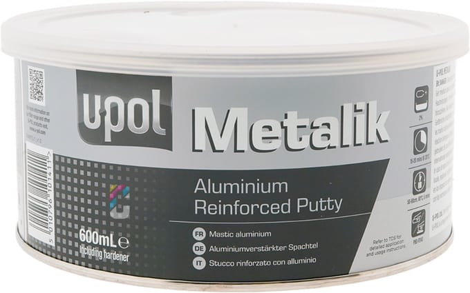 U-POL Metalik 2K Aluminium Plamuur 600ml + Verharder