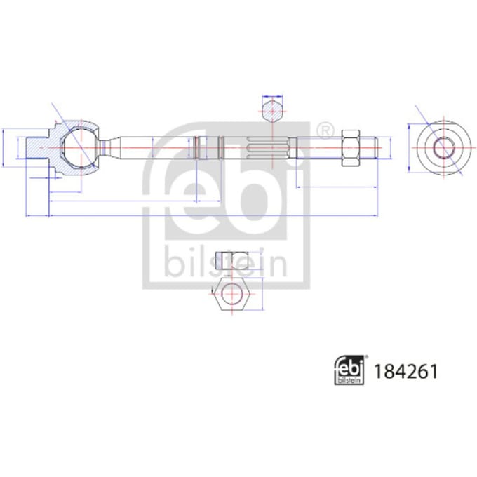 Axiaalgewricht, spoorstang FEBI BILSTEIN 184261