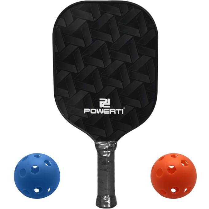 Pickleball Paddle Ping Pong Tennis Pickle Ball Raquette 1 paddle & 2 balls black