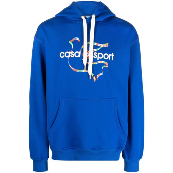 Sportlogo Hoodie in Blauw