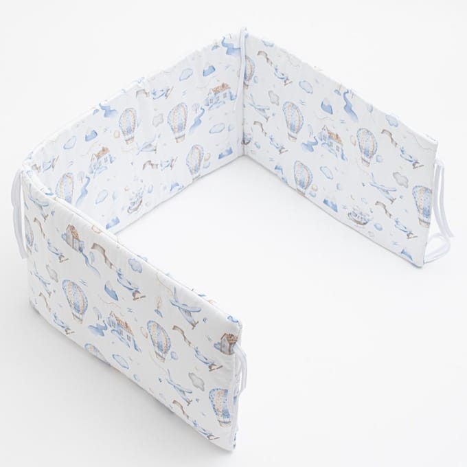 New Baby Romance wiegomrander 150 cm - Bedomrander blauw