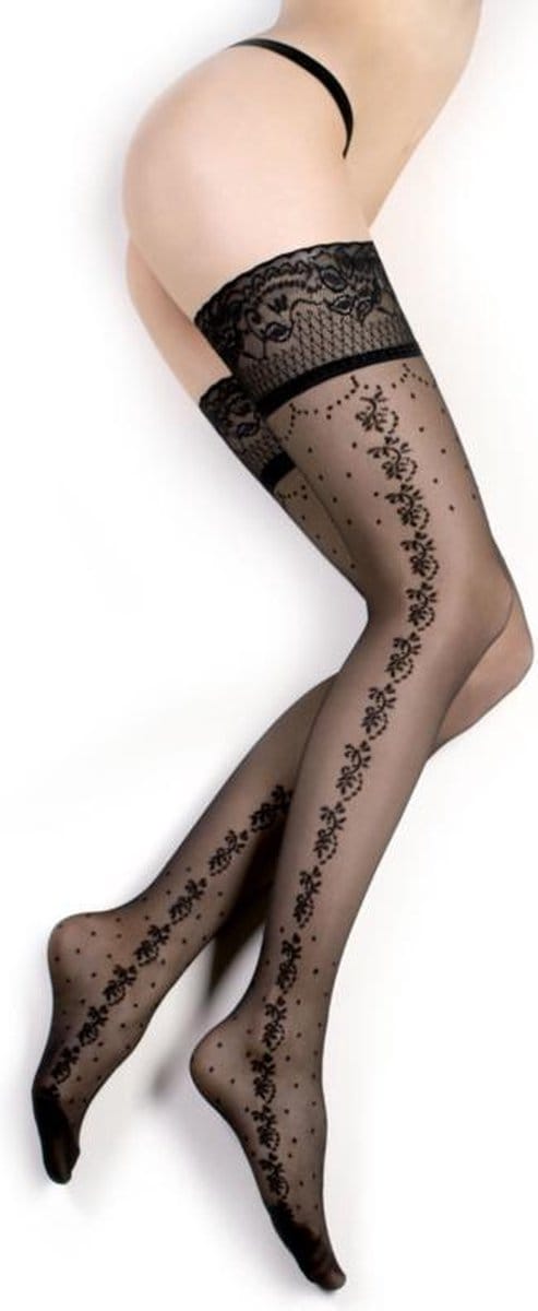 Studio Collants vrouwelijke hold-up kousen zwart S/M