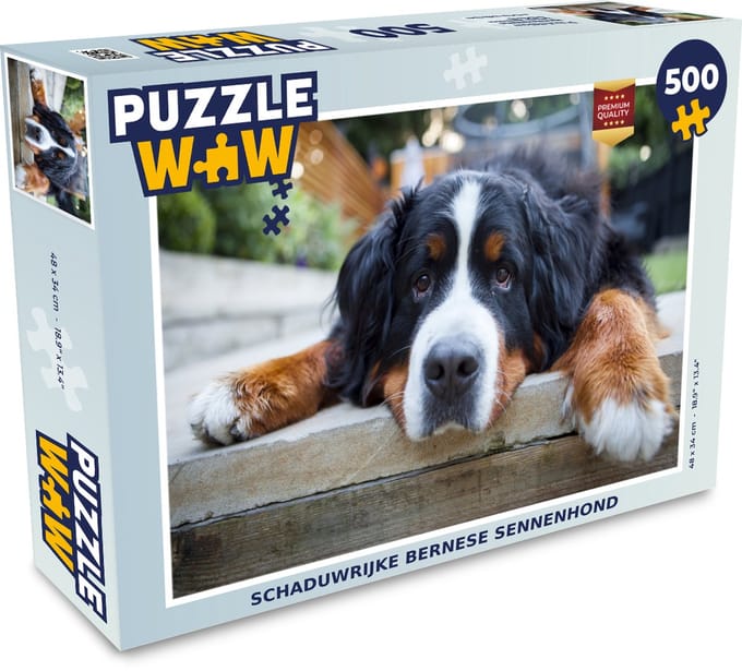 Puzzel Schaduwrijke Bernese Sennenhond - Legpuzzel - Puzzel 500 stukjes