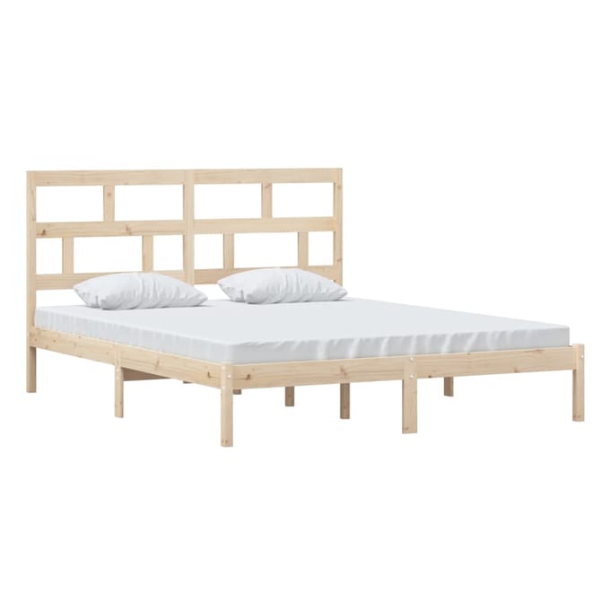 vidaXL - Bedframe - massief - grenenhout - 160x200 - cm