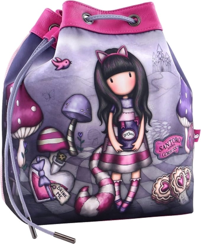 Santoro London Gorjuss™ Cheshire Cat Gymtas Roze Kinderen