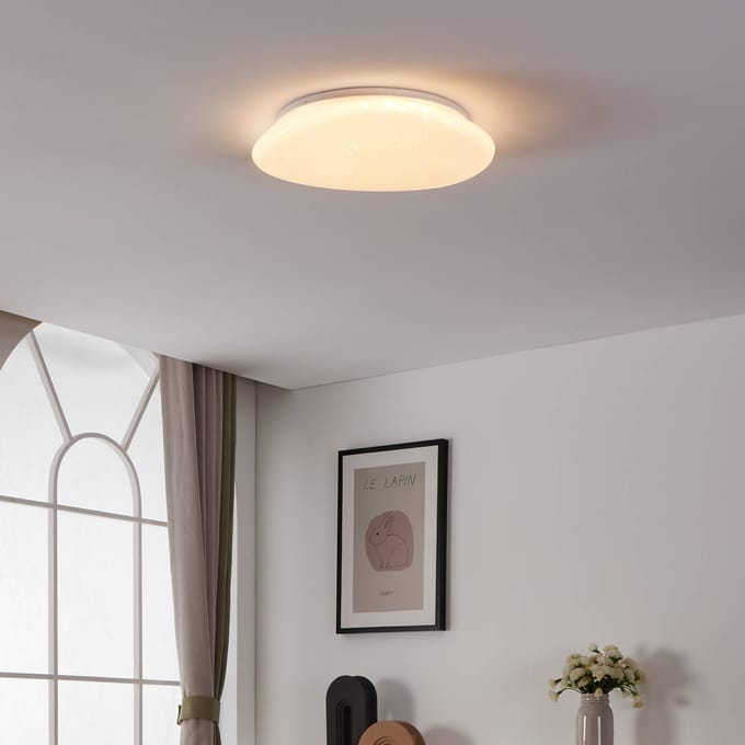 EGLO connect.z Sileras-Z Smart Plafondlamp - Ø 43 cm - Wit - Instelbaar RGB & wit licht - Dimbaar - Zigbee