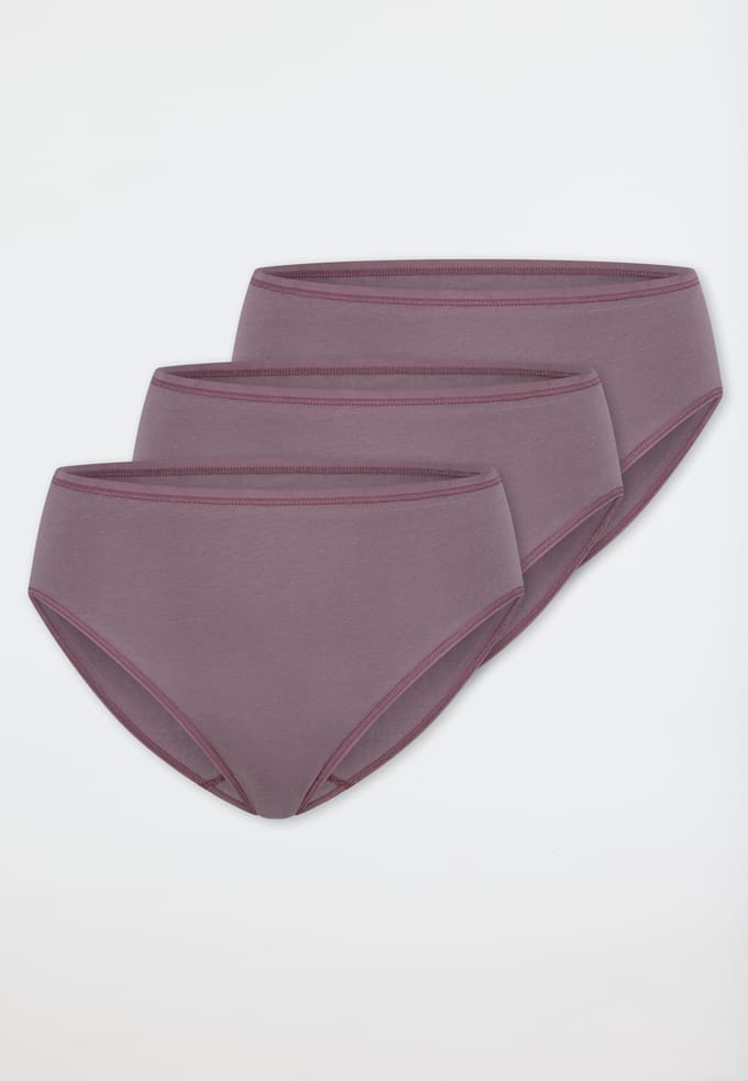 Schiesser 3PACK Slip Essentials Dames Onderbroek - mauve
