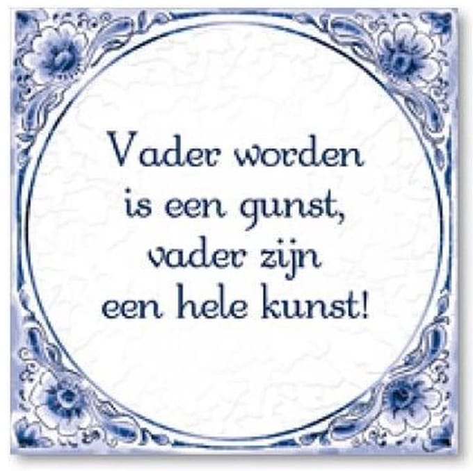 Tegels delfts blauw - Vader worden