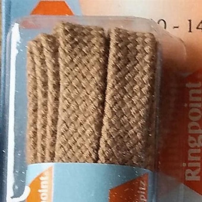 8 mm x 75 cm Plat Beige - Schoenveter Medium Flat 100% katoen Ringpoint