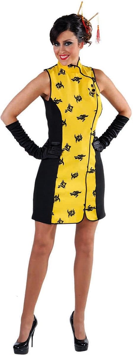 Magic Design Verkleedjurk Cheongsam Dames Polyester Geel Mt Xs