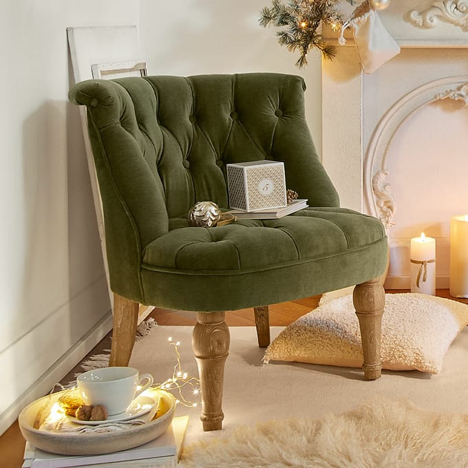 LOBERON Fauteuil Ardilleux groen/bruin