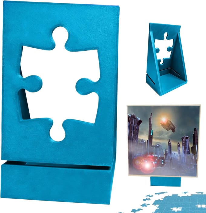 Puzzel Display Houder - Puzzel Standaard - Puzzel Presenteren - Verstelbaar Bord - 26.2 x 15.4 cm - Blauw