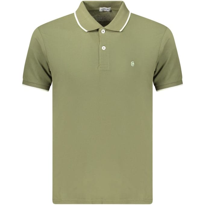 Coveri Beweegbare Groene Katoenen Heren Polo