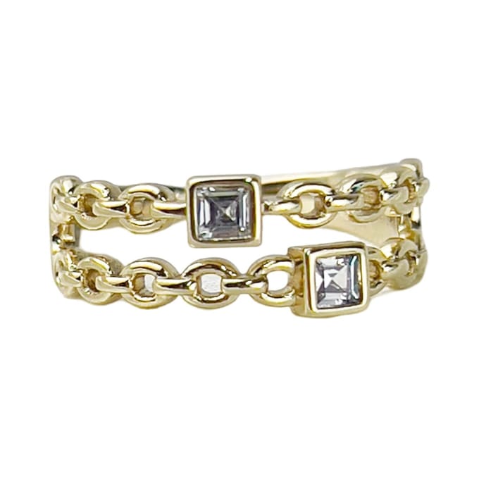 Stoney Train Adjustable Ring Gold 14K
