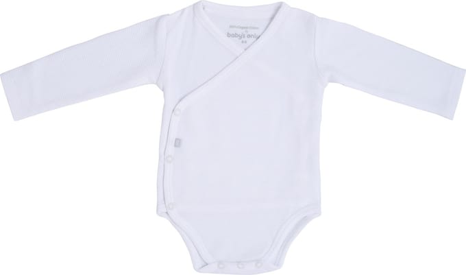Baby's Only Rompertje lange mouw Pure - Wit - 56 - 100% ecologisch katoen - GOTS
