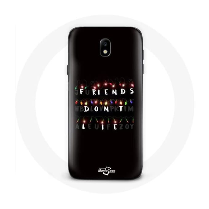 Coque pour Samsung Galaxy J7 2017 Stranger Things Affiche Friends Don't Lie Joyeux noël