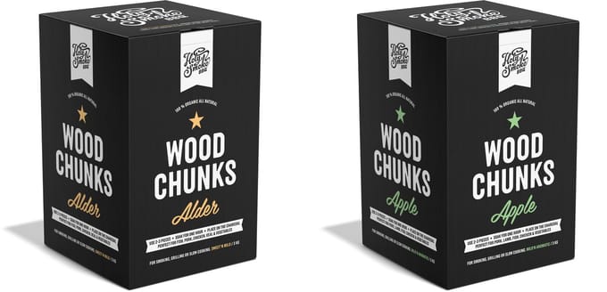Holy Smoke BBQ - Wood Chunks 2-pack 3kg Adler / Apple - BBQ Rookhout - Chunks Adler 3kg - Chunks Apple 3kg